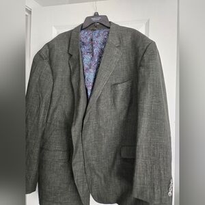Oak Hill Sport Coat Blazer Suit Jacket 2 Button Gray 3xl 54/56
